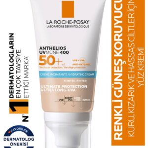 La Roche-Posay Anthelios UVmune SPF 50+ Yüksek Koruma Tinted Yüz Güneş Kremi Hassas Ciltler İçin 50 ml