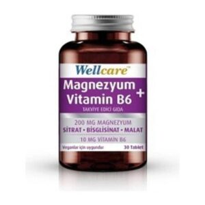 Wellcare Magnezyum+vitamin B6 Takviye Edici 30 Tab